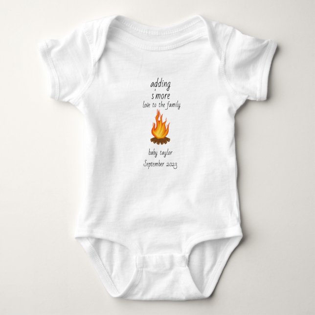 Adding s'more love to the family baby  Baby Baby Bodysuit (Front)