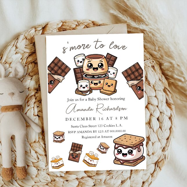 adding s'more to love family baby shower invitation (Creator Uploaded)