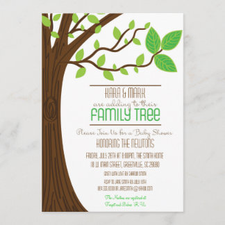 Adding to their Family Tree Baby Shower Invitation
