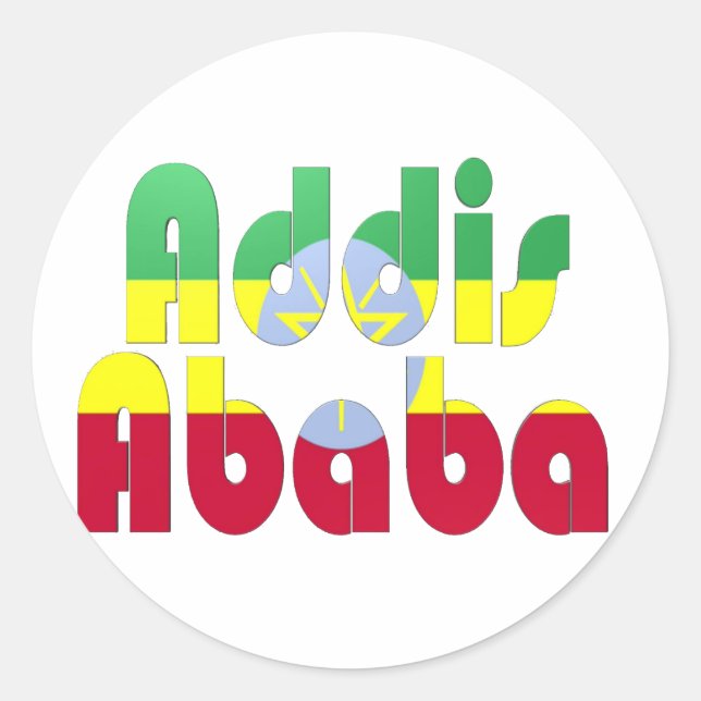 Addis Ababa, Ethiopia Classic Round Sticker (Front)