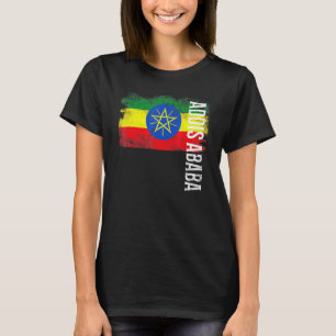 Addis Ababa Ethiopia Flag For Ethiopians Men Women T-Shirt