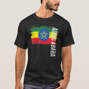 Addis Ababa Ethiopia Flag For Ethiopians Men Women T-Shirt