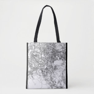 Addis Ababa Ethiopia Map Tote Bag