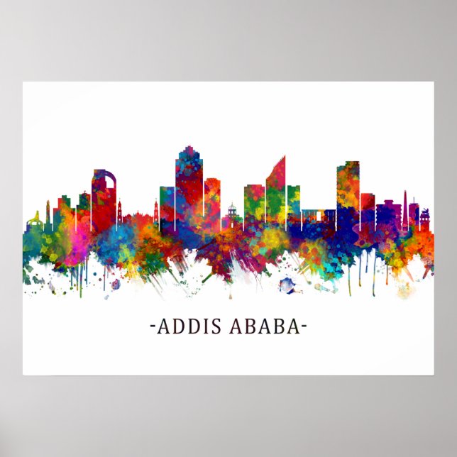 Addis Ababa Ethiopia skyline Poster (Front)