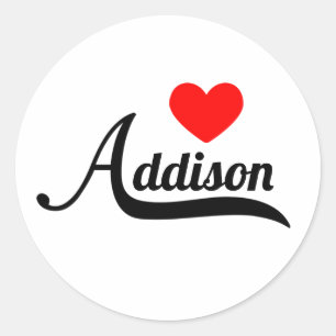 Addison Classic Round Sticker