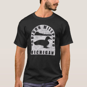 Addison Millpond Loon Michigan T-Shirt