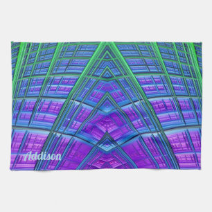 ADDISON ~ Purple Green Blue ~ ORIGINAL Kitchen  Tea Towel