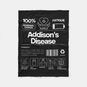 Addisons Disease Awareness Adrenal Chaos Illness Fleece Blanket