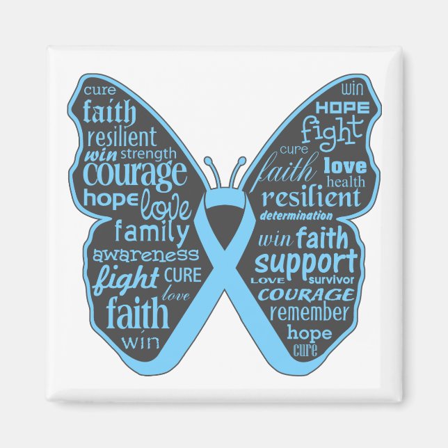 Addison's Disease Awareness Butterfly Ribbon Magnet (Front)
