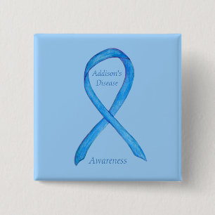 Addison's Disease Awareness Custom Ribbon Art Pin