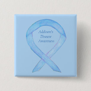 Addison's Disease Awareness Custom Ribbon Art Pin