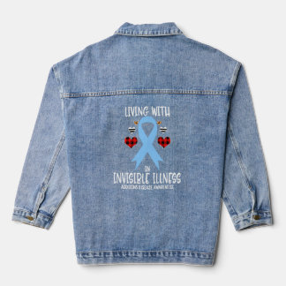 Addisons Disease Awareness Living With An Invisibl Denim Jacket