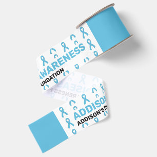 Addison's Disease Awareness Pattern Ribbon Grosgrain Ribbon