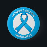 Addison's Disease Awareness Ribbon 6 Cm Round Badge<br><div class="desc">A button to help spread awareness for those who have Addison's Disease. A light blue awareness ribbon.</div>