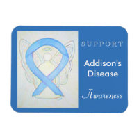Addison's Disease Awareness Ribbon Angel Magnet