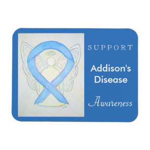 Addison's Disease Awareness Ribbon Angel Magnet
