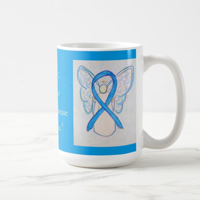 Addison's Disease Awareness Ribbon Angel Mug (Right)