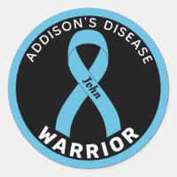 Addison's Disease Warrior Ribbon Black