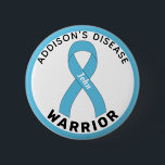 Addison's Disease Warrior Ribbon White Button<br><div class="desc">Addison's Disease Warrior Ribbon White Button for awareness and support for people fighting Addison's disease.</div>