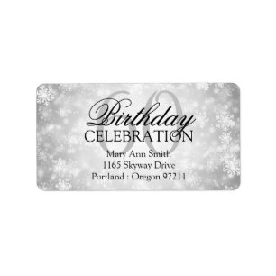 Address 60th Silver Winter Wonderland Label