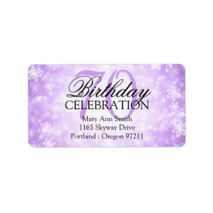 Address 70th Purple Winter Wonderland Label