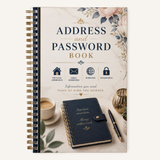 Address and Password Keeper Notebook