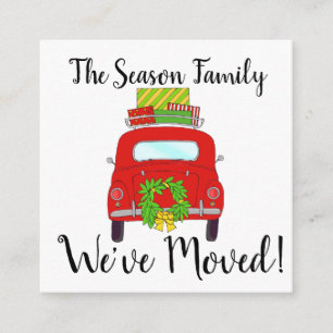 Address Announcement, Christmas car and gifts Enclosure Card