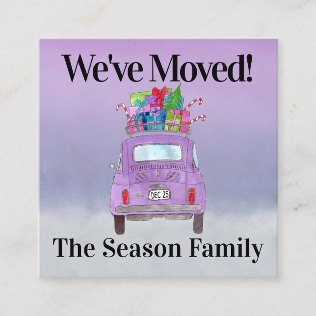 Address Announcement Fiat 500 Christmas Gifts (Front)