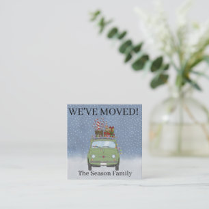 Address Announcement Fiat 500 with Christmas gifts