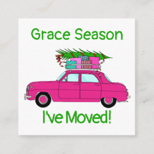 Address Announcement Purple Car Christmas Gifts