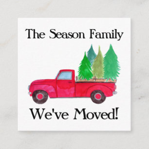 Address Announcement Retro Pickup Christmas
