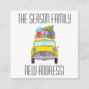 Address Announcement Yellow Cab Christmas gifts