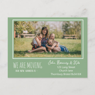 Address card Green modern simple