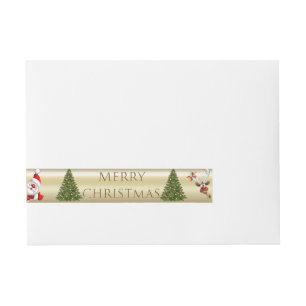 Address Enveloping Label with Papa Noel