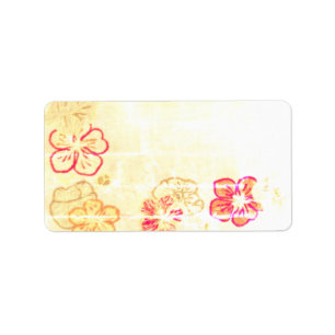 Address Label flower style design