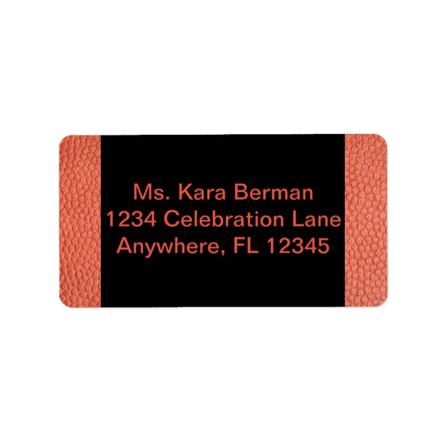 Address Label for Hoops Collection (Front)