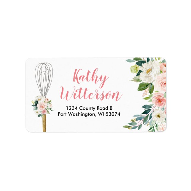 Address Label Pink Floral Soon to be Whisked Away (Front)