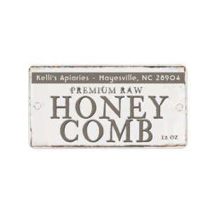 Address Label Sized Honeycomb vintage style label