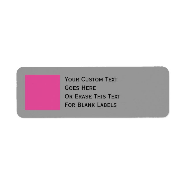 Address Label Template Return Address Label (Front)