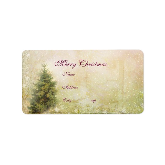Address Label...Victorian Vintage Christmas set Label (Front)