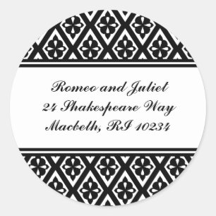 Address Label with Mediaeval Cross Pattern