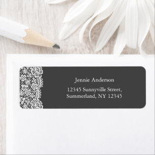 Address Labels, Address Stickers, Lace, Vintage Return Address Label