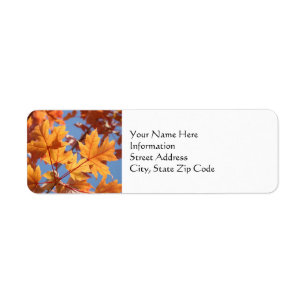 Address labels Autumn Leaves Personal Custom label