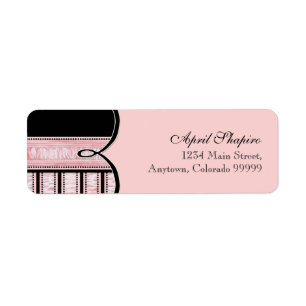 Address Labels - Baby Shower French Bow and Dots