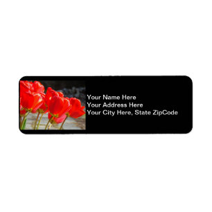 Address Labels custom REDTulip Flowers nature