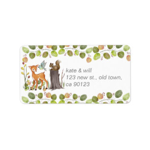 Address Labels Cute Woodland Animals