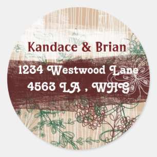 Address Labels doodled flowers