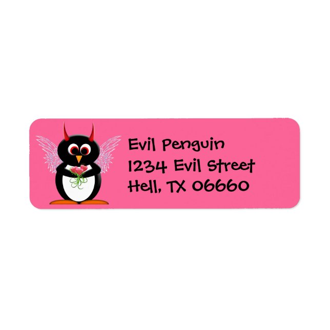 Address Labels - Evil Penguin (Front)