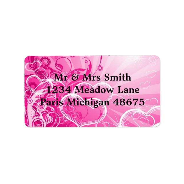 Address Labels/Hearts Label (Front)
