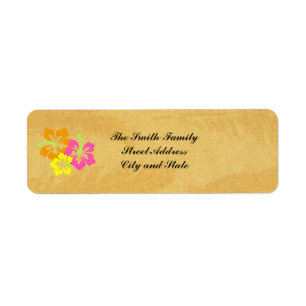 Address Labels: Hibiscus Address Labels